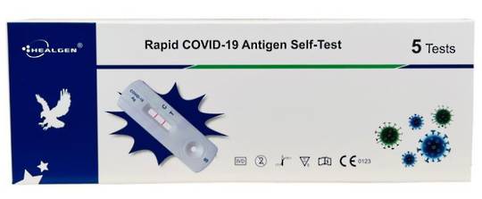 Covid Rapid Antigen Test 5 pack (Healgen)